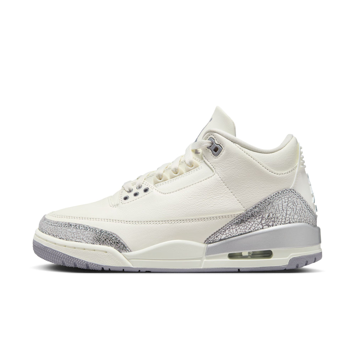 W Air Jordan 3 Retro - Sail/Cement Grey/Metallic Silver CK9246-100