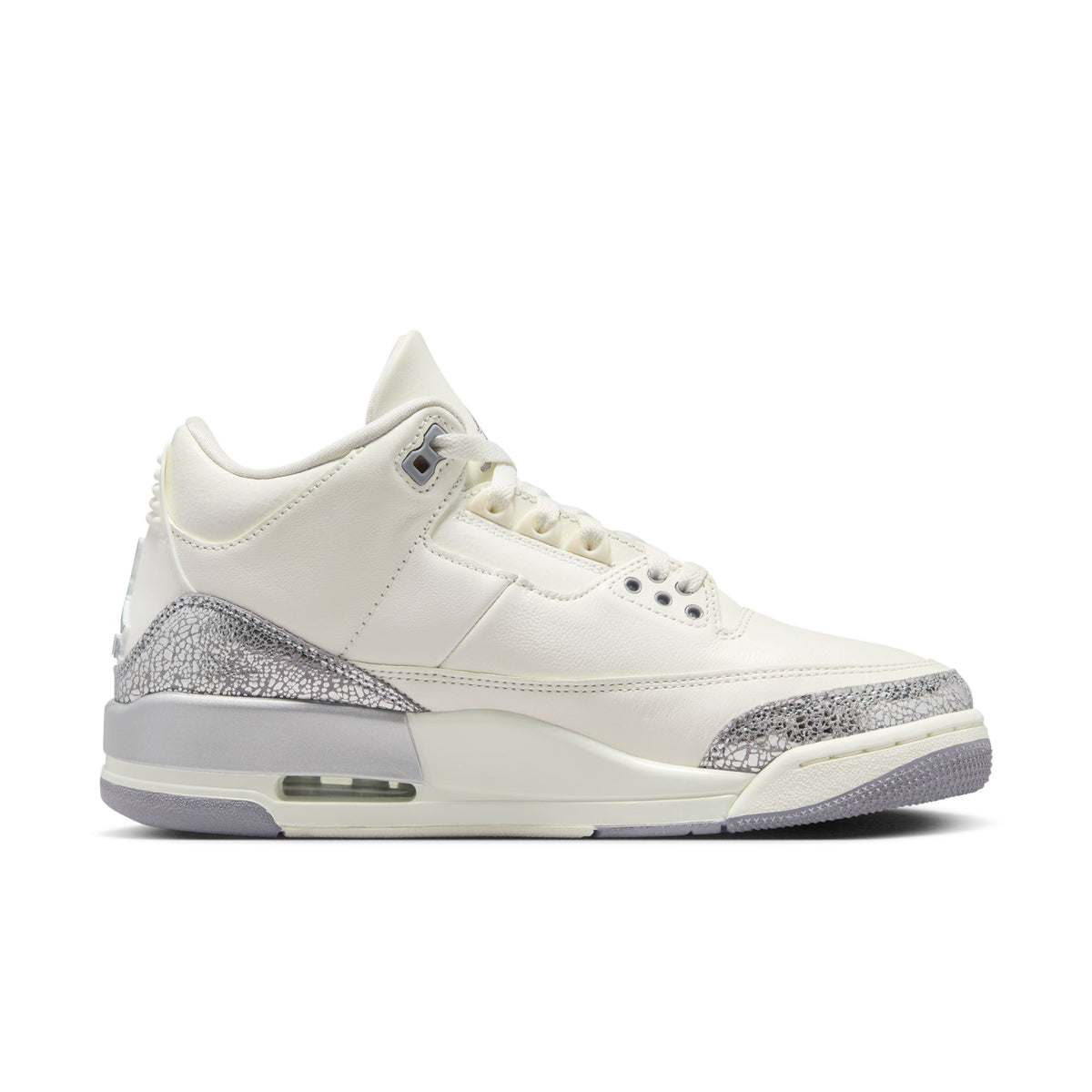 W Air Jordan 3 Retro - Sail/Cement Grey/Metallic Silver CK9246-100
