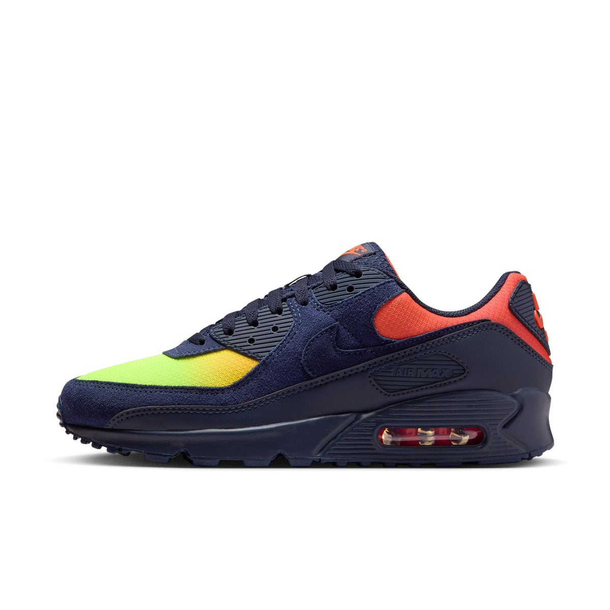 Nike Air Max 90 - Lemon Venom/Blackened Blue/Hyper Crimson DM0029-700