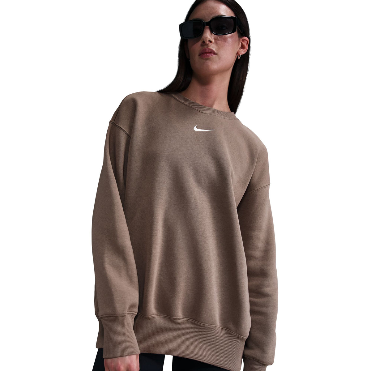 Nike W NSW Phoenix Fleece Crewneck - Mink Brown DQ5733-233