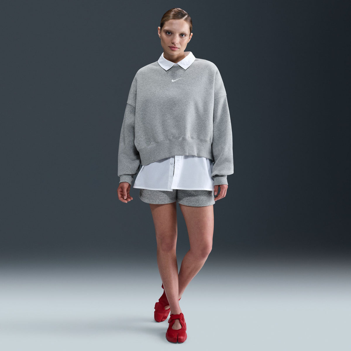 W NSW Phoenix Fleece OOS Crew - Dark Grey Heather DQ5761-063
