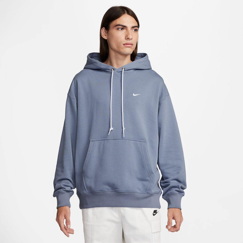 SOLO SWOOSH FRENCH TERRY PULLOVER HOODIE - ASHEN SLATE/WHITE 