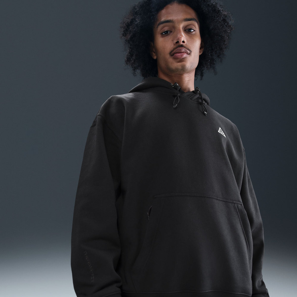 Nike ACG Therma-Fit Fleece Pullover Hoodie Black/Anthracite DZ3392