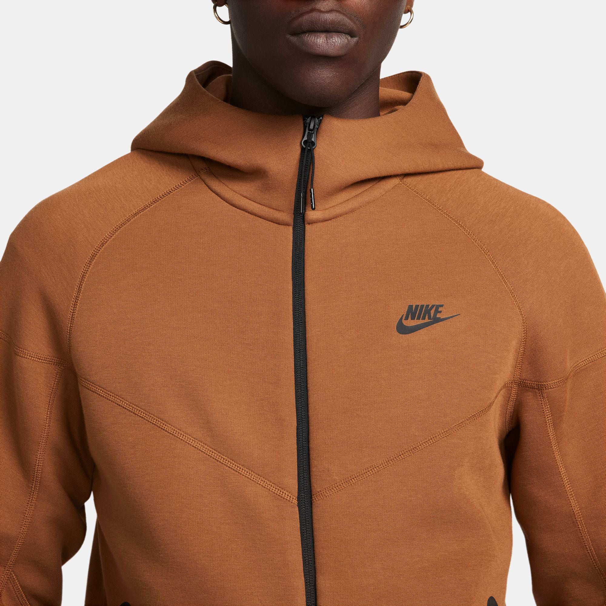 Brown Nike tech fleece top