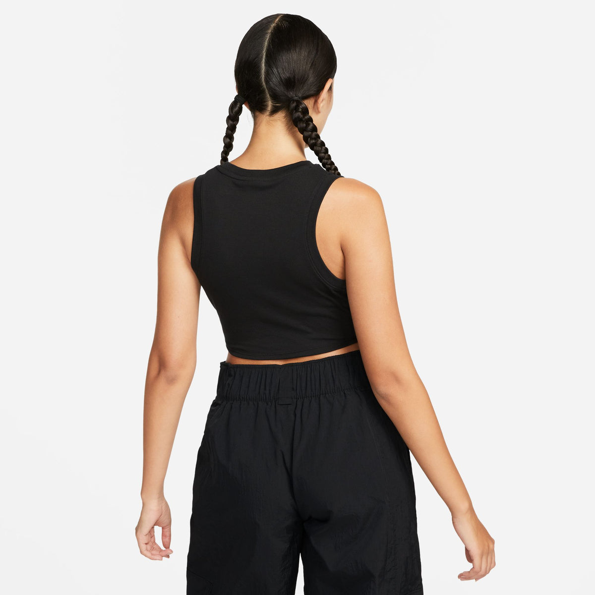 Nike W NSW Chill Knit Tight Cropped Mini-Rib Tank Top - Black FB8279-010