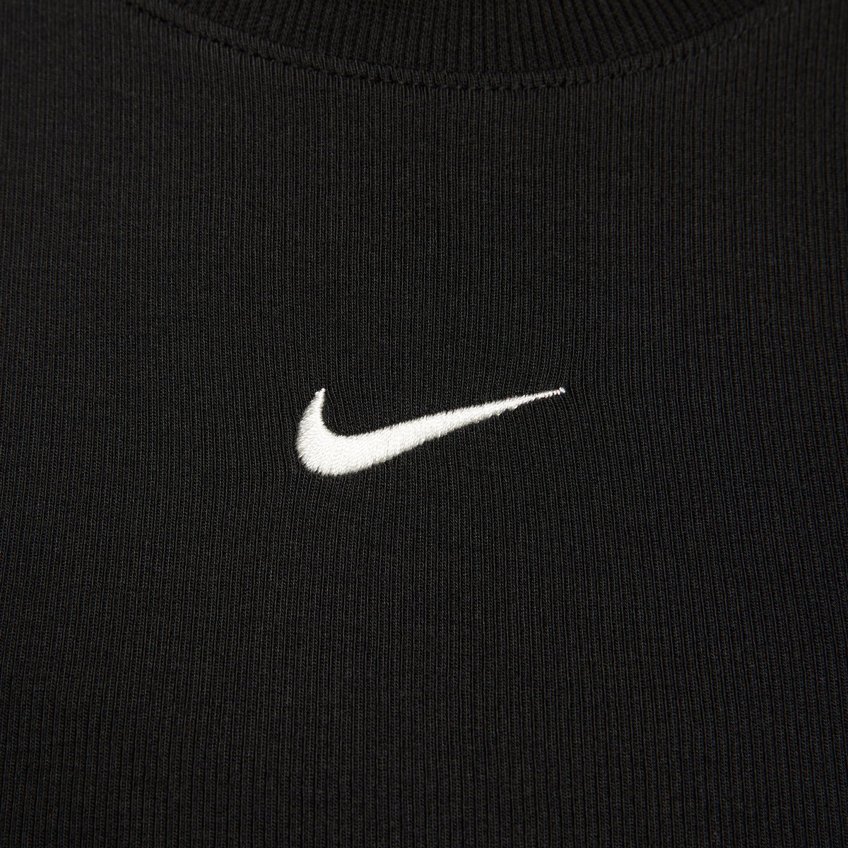 Nike W NSW Chill Knit Tight Cropped Mini-Rib Tank Top - Black FB8279-010