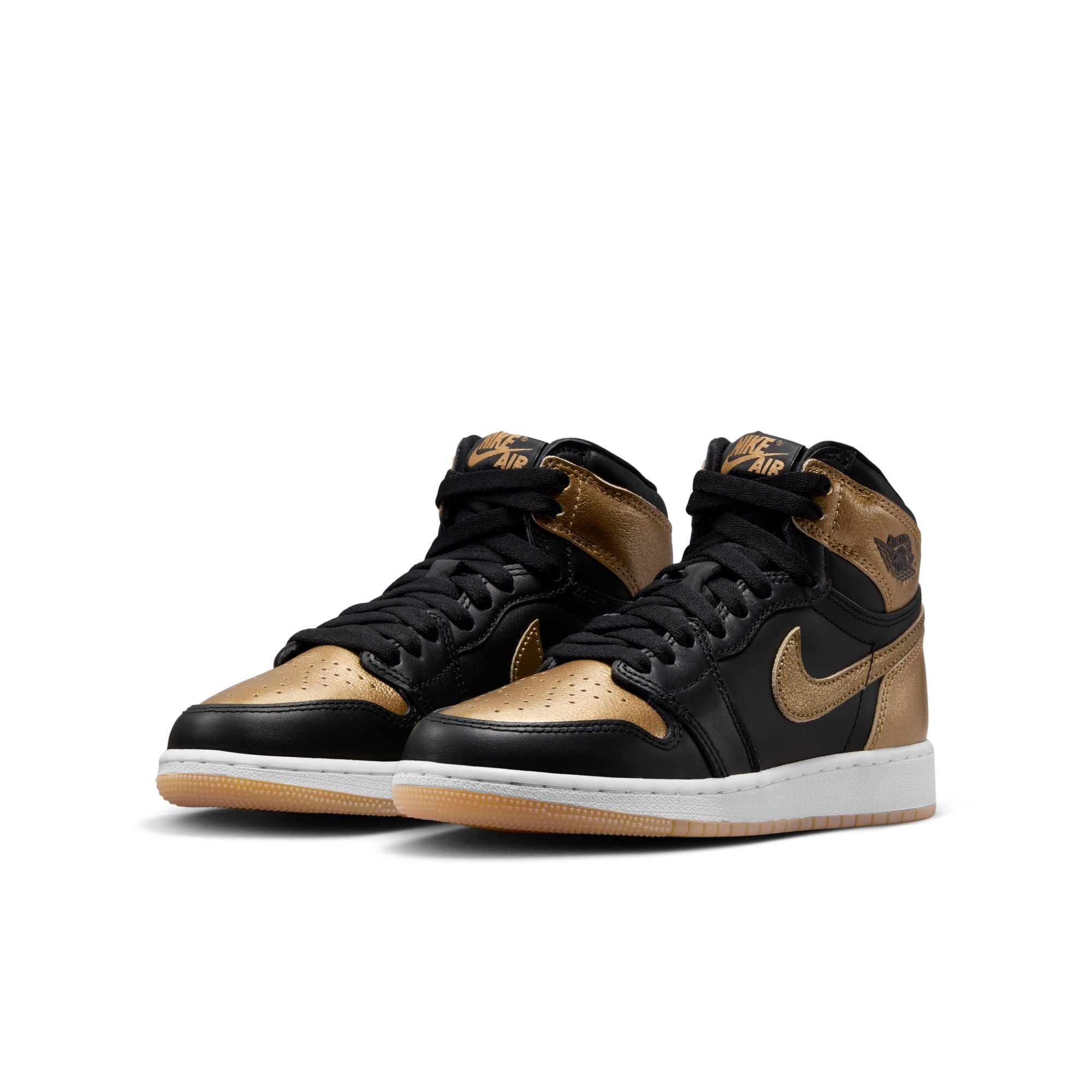 (GS) Air Jordan 1 High OG - Black/Metallic Gold/Sail FD1437-071 I ...