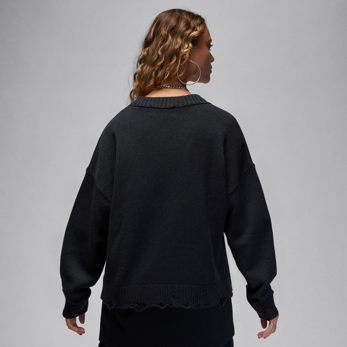 W DISTRESSED CARDIGAN