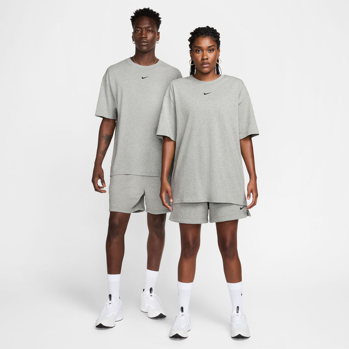 NOCTA Cardinal Fleece Shorts - Dk Grey Heather/Matte Silver/Black FQ0408-063