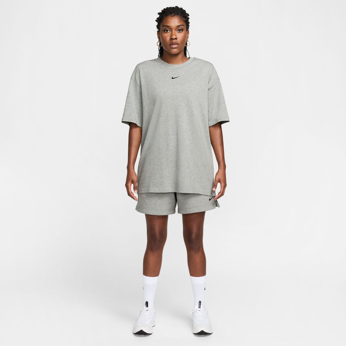 NOCTA Cardinal Fleece Shorts - Dk Grey Heather/Matte Silver/Black FQ0408-063
