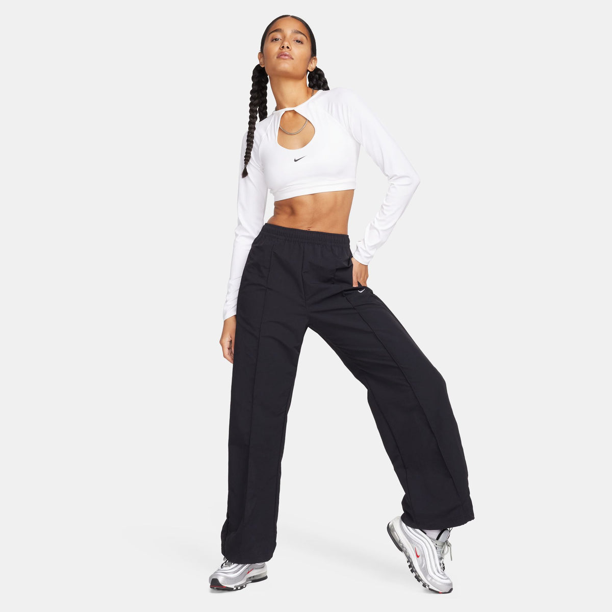 Nike W NSW Everything Wovens Mid-Rise Open-Hem Pants FQ3588-010