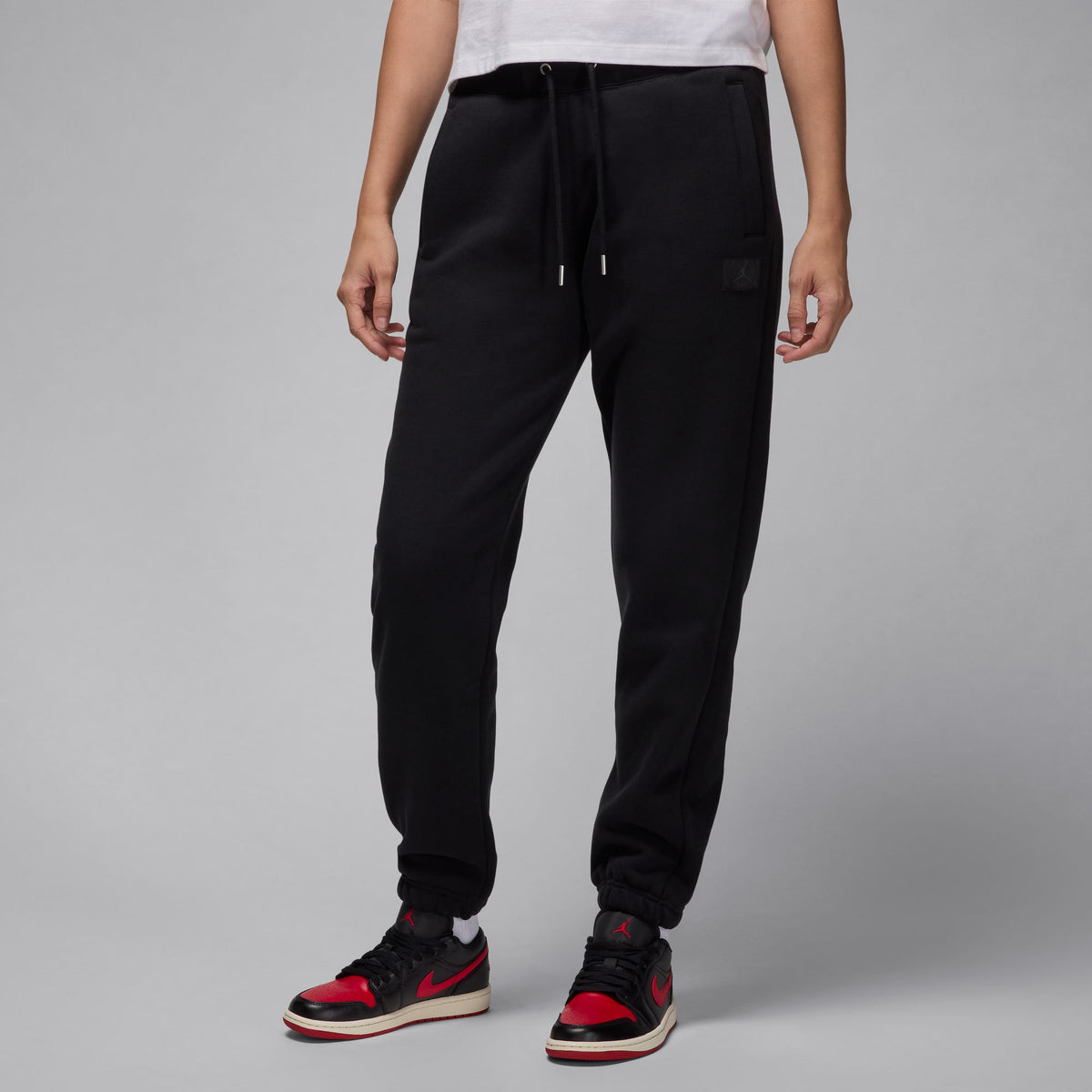 Nike W Jordan Flight Fleece Pants - Black/Dk Smoke Grey