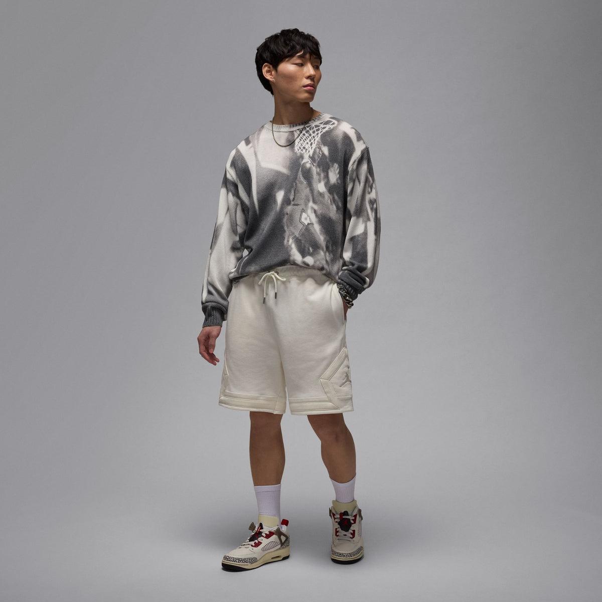 Jordan Flight Fleece Diamond Shorts Sail FV7257-133