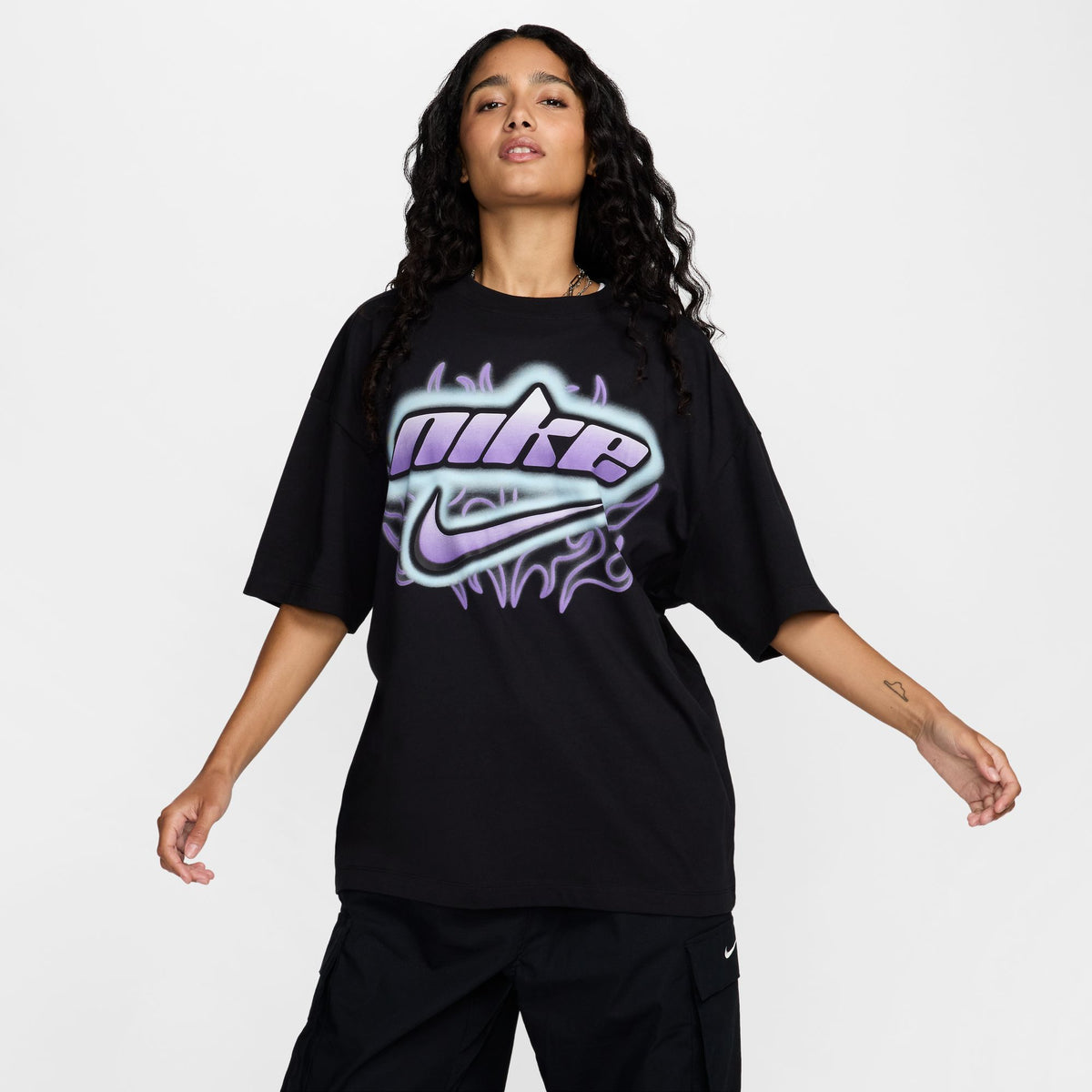 Nike W Oversized Short-Sleeve T-Shirt - Black FZ1146-010