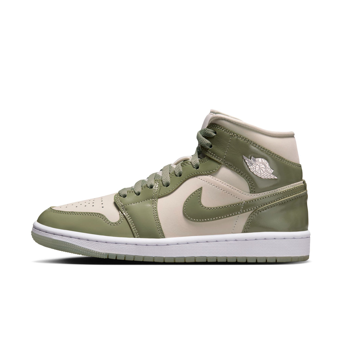 W Air Jordan 1 Mid SE - Sea Glass/Oil Green/Metallic Silver HF4079-003 
