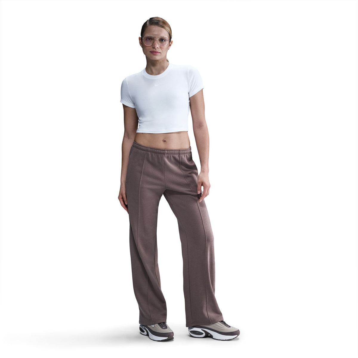 Nike W NSW Chill Knit Cropped T-Shirt White/White HF9538-100