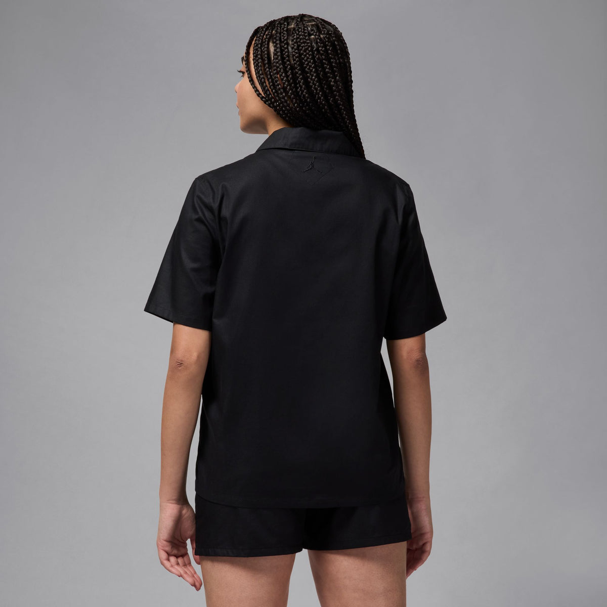 Nike W Short-Sleeve Woven Top - Black HJ0096-010