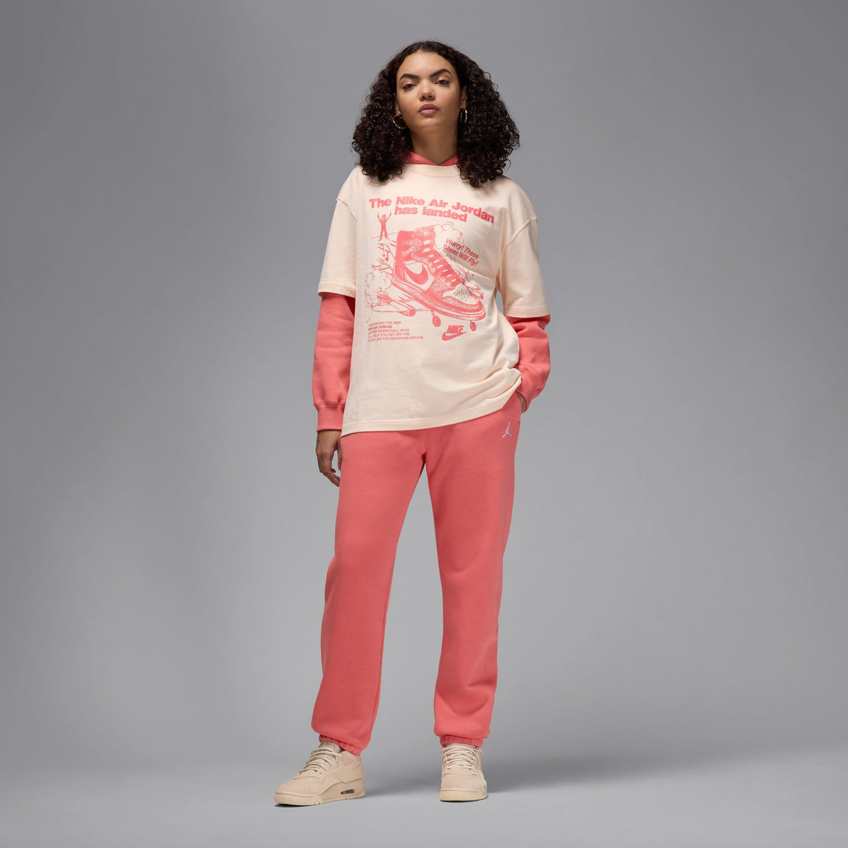 Nike W Oversized Graphic T-Shirt - Guava Ice HJ0136-838
