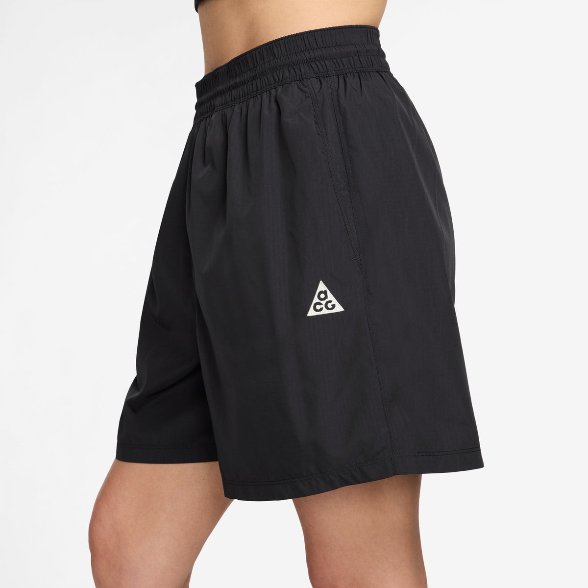 W ACG Repel Mid-Rise Ripstop Shorts - Black/White HJ0263-010