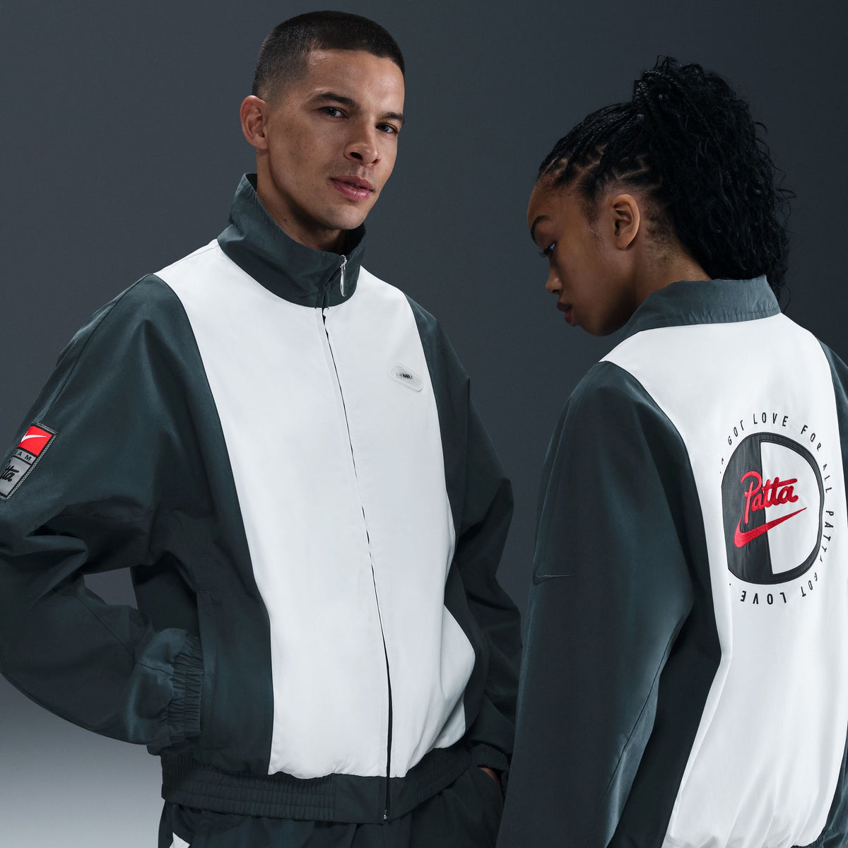 NIKE X PATTA Track Jacket - Deep Ocean/White HJ0712-458 