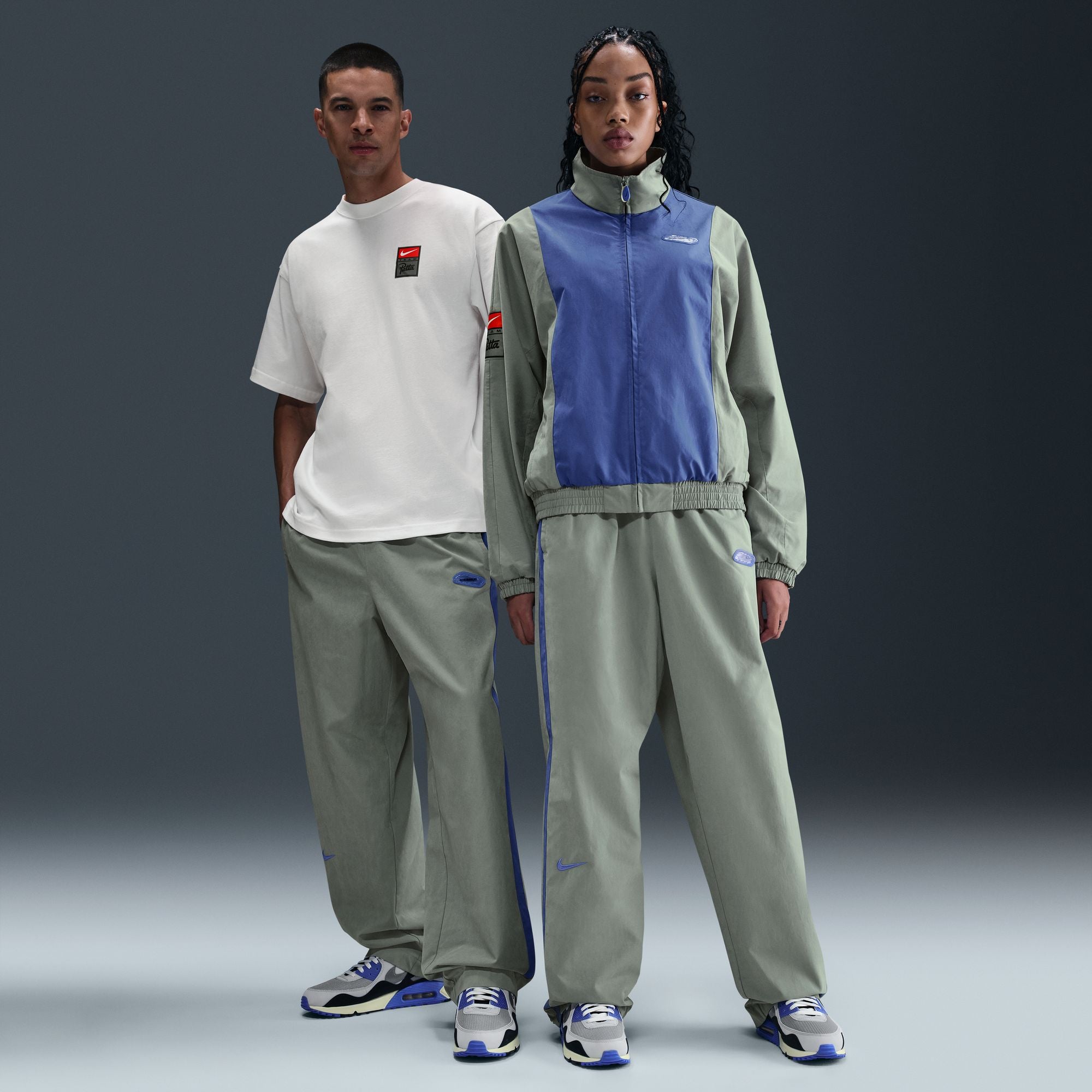 NIKE X PATTA Track Pants - Particle Grey/Sapphire HJ0737-073