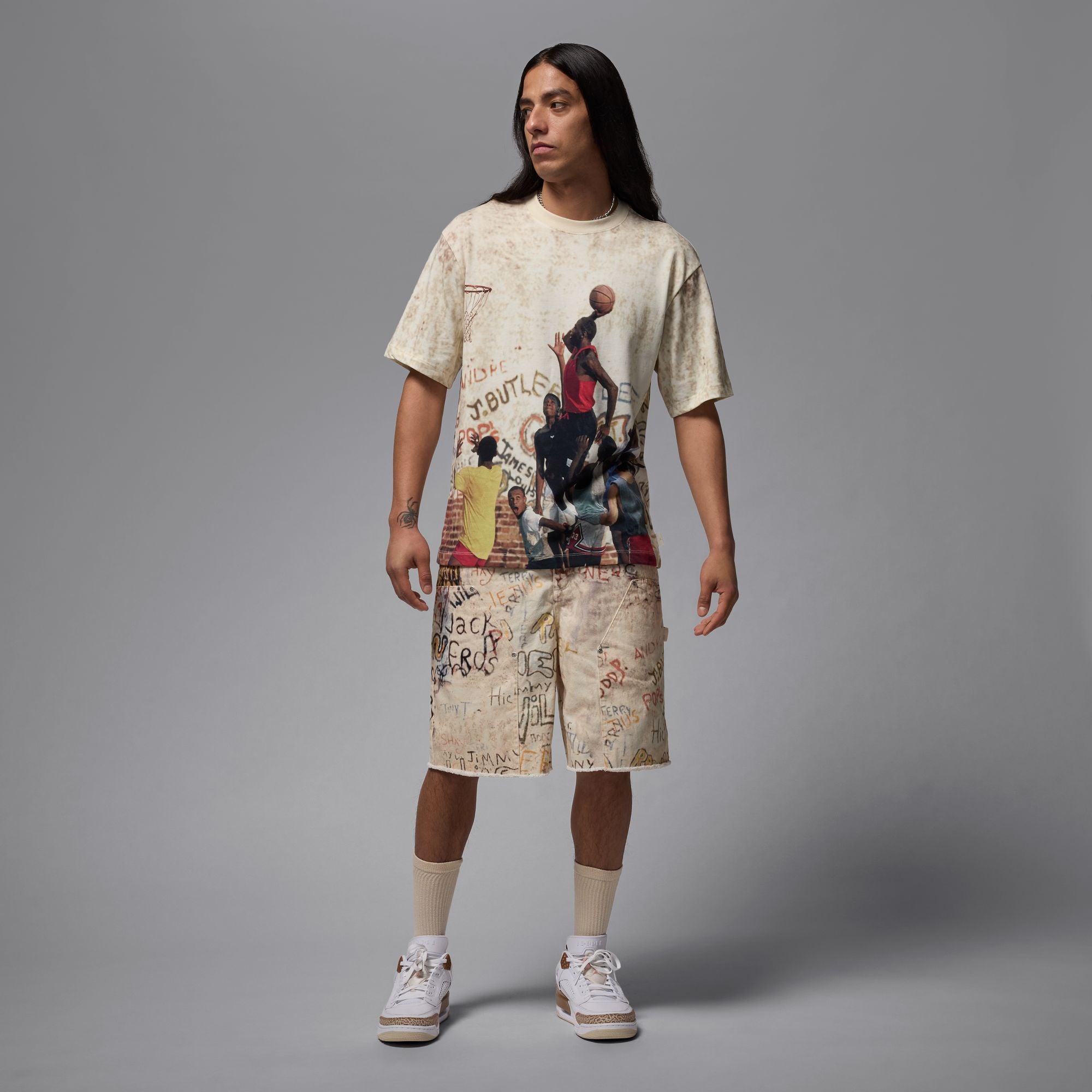 ★Nike★ Air Jordan 85 Men's Graphic T-Shirt HJ2362-133 Air Jordan 85 Graphic T-Shirt - Sail/Legend Light Brown