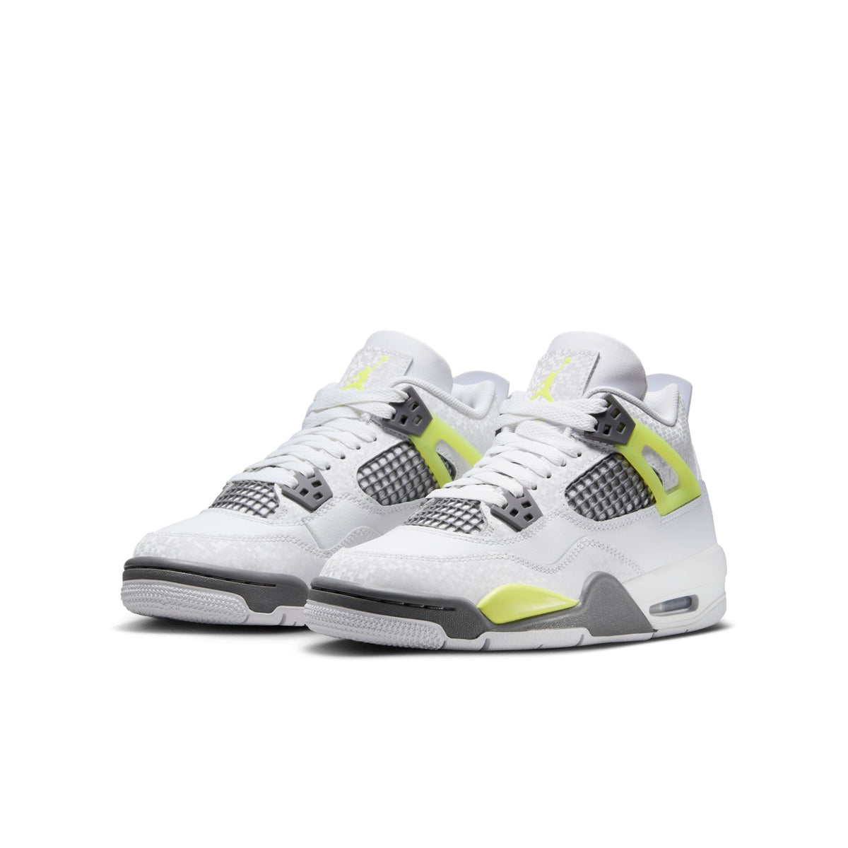 (GS) Air Jordan 4 Retro - White/Lt Lemon Twist/Lt Graphite HJ5990-100