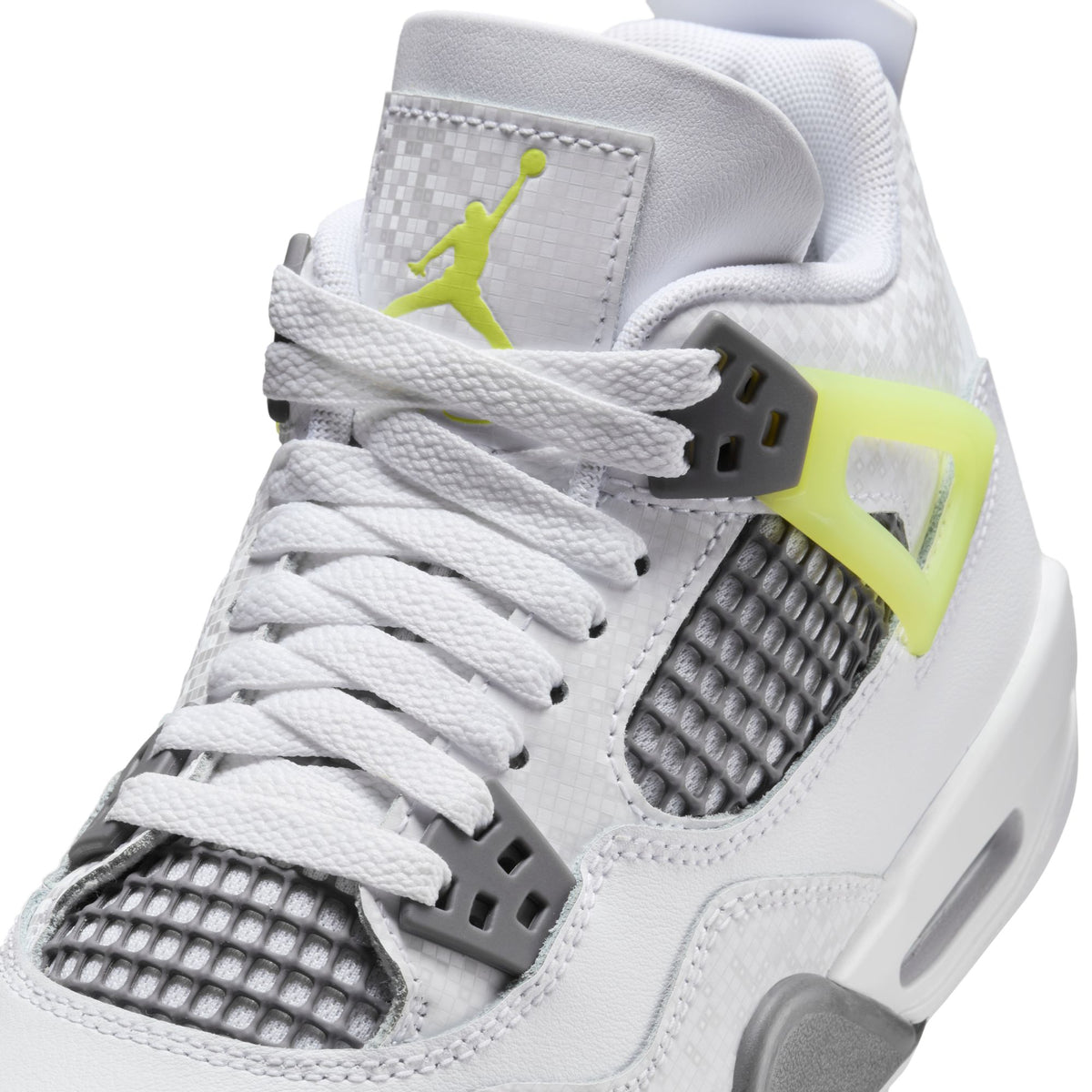 (GS) Air Jordan 4 Retro - White/Lt Lemon Twist/Lt Graphite HJ5990-100