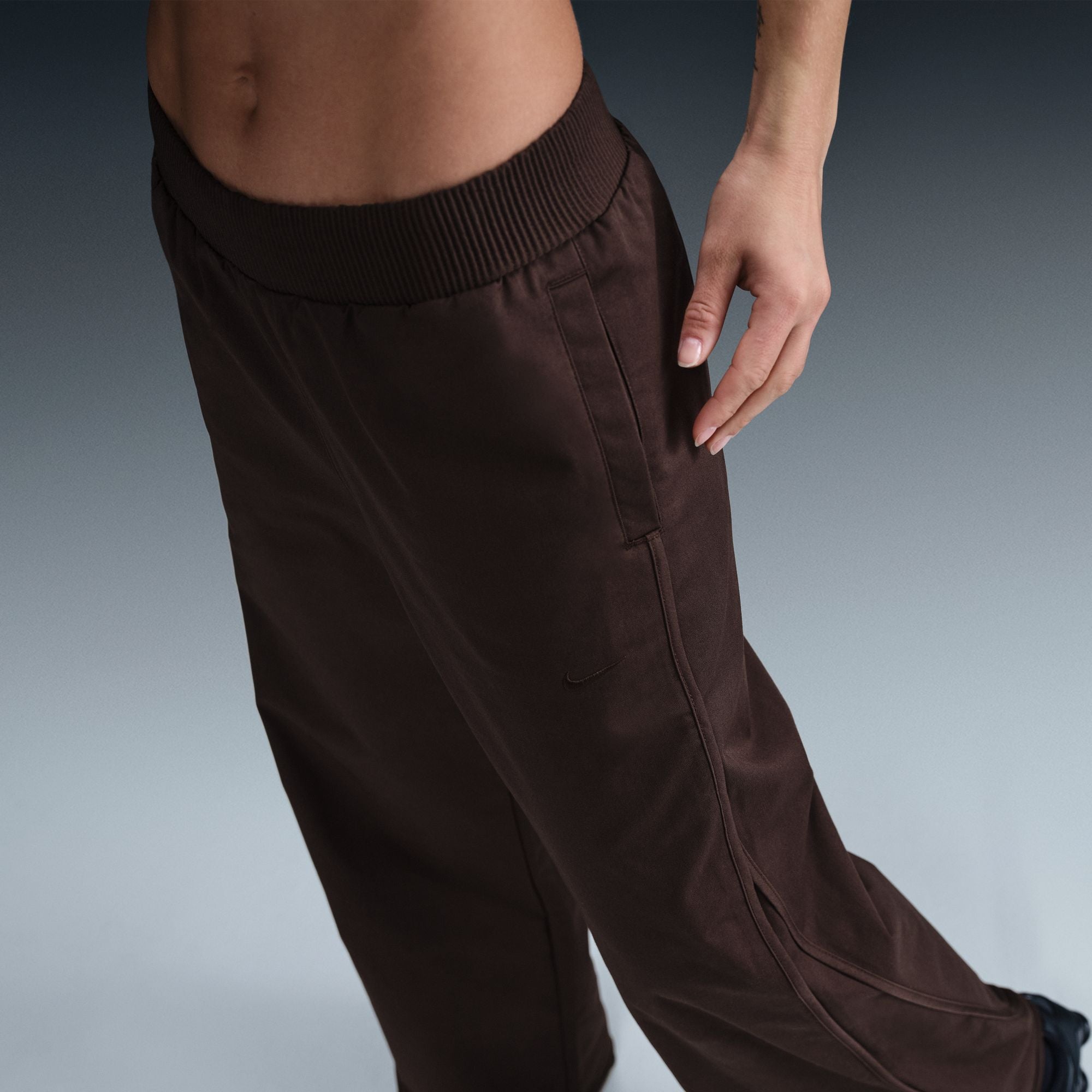 Nike W NSW Mid-Rise Twill Track Pants - Velvet Brown HM9054-220 I