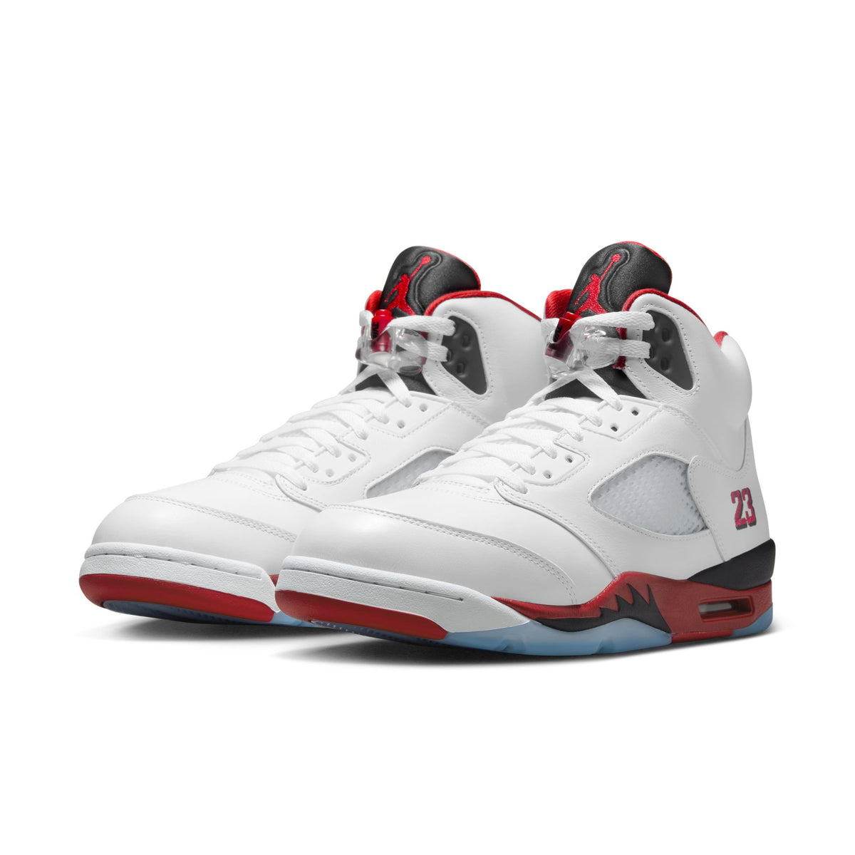 Air Jordan 5 Retro - White/Fire Red/Black HQ7978-101