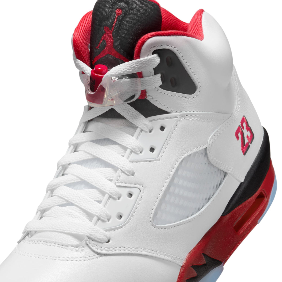 Air Jordan 5 Retro - White/Fire Red/Black HQ7978-101