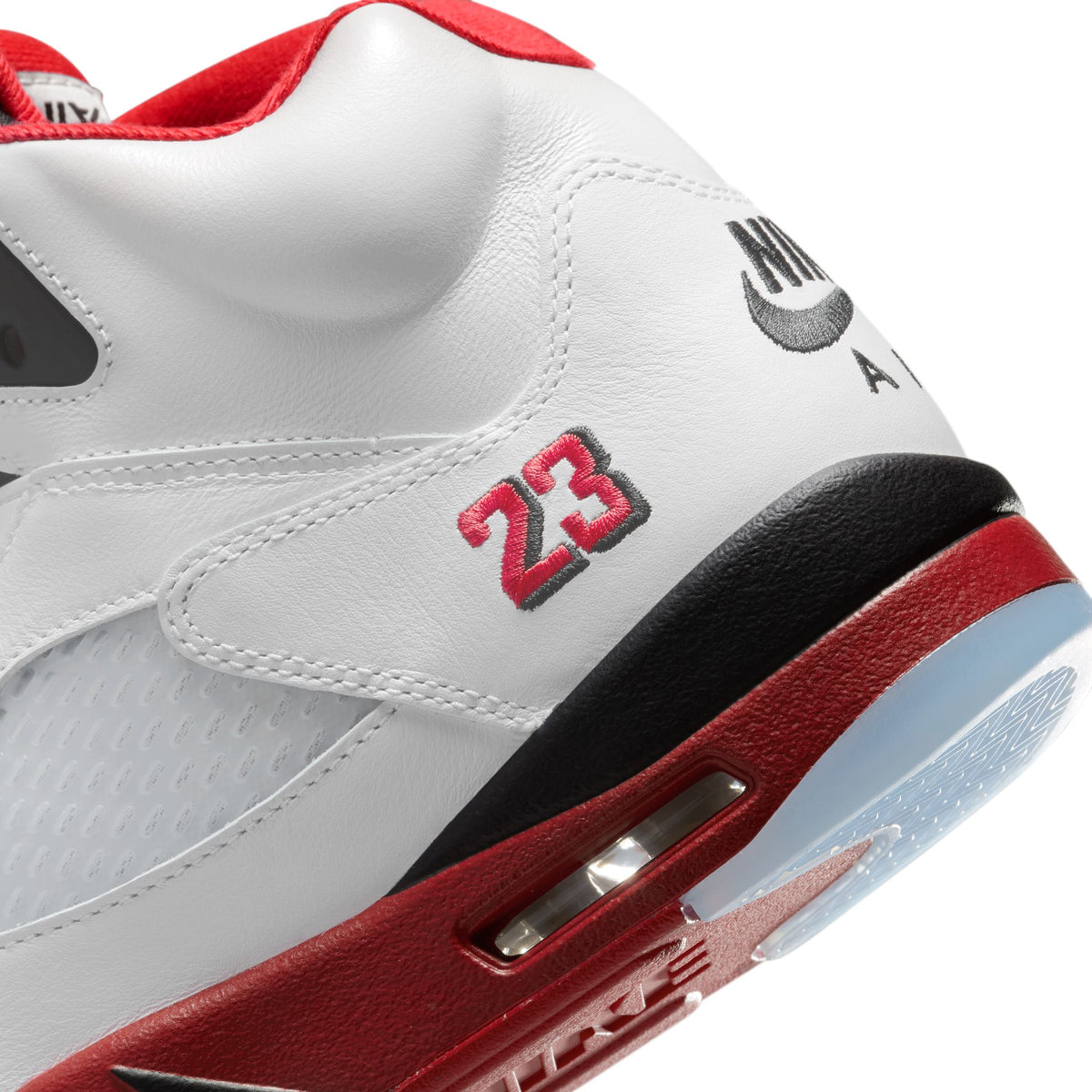 Air Jordan 5 Retro - White/Fire Red/Black HQ7978-101
