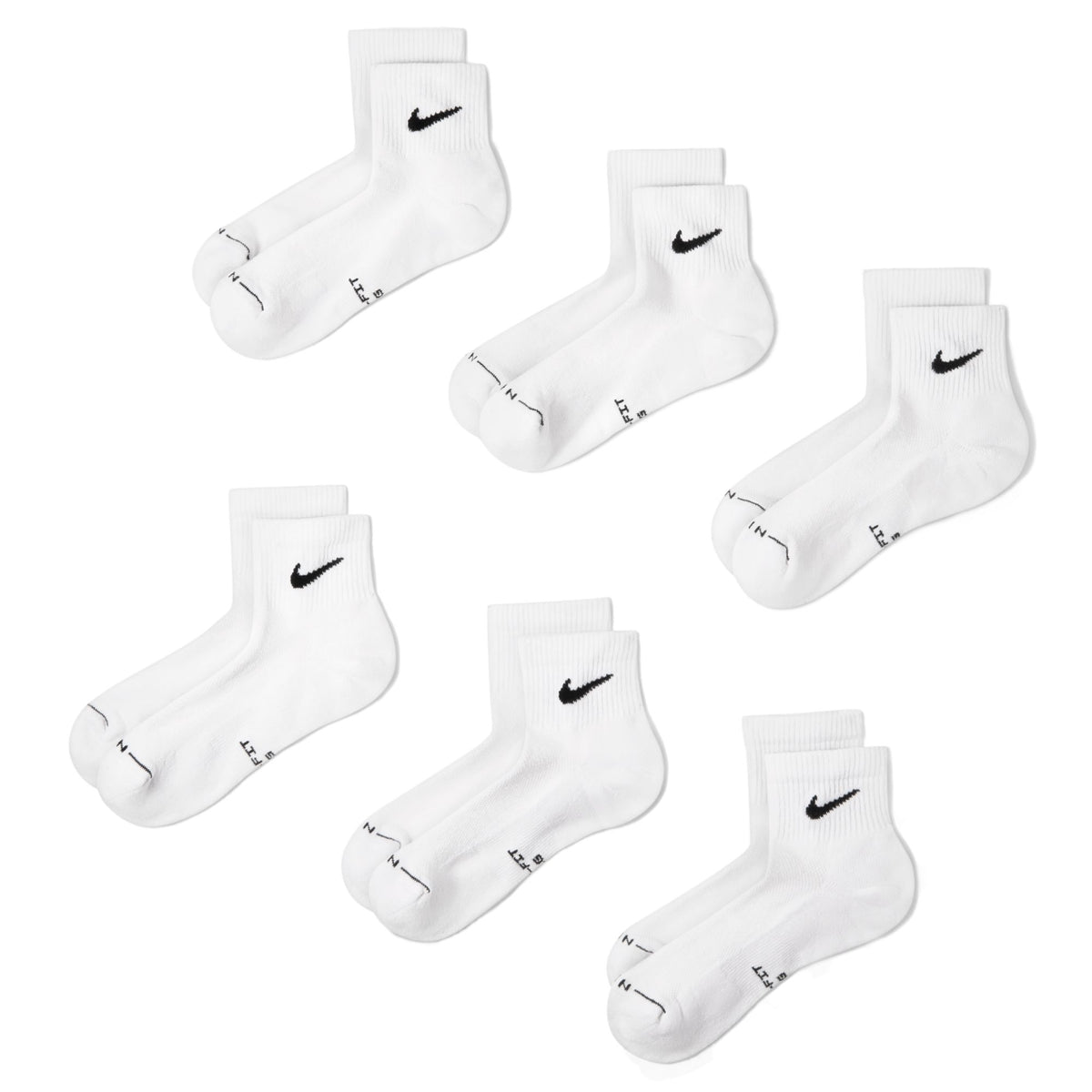 Nike Everyday Elevated Ankle Socks (6 Socks) HQ8031-901