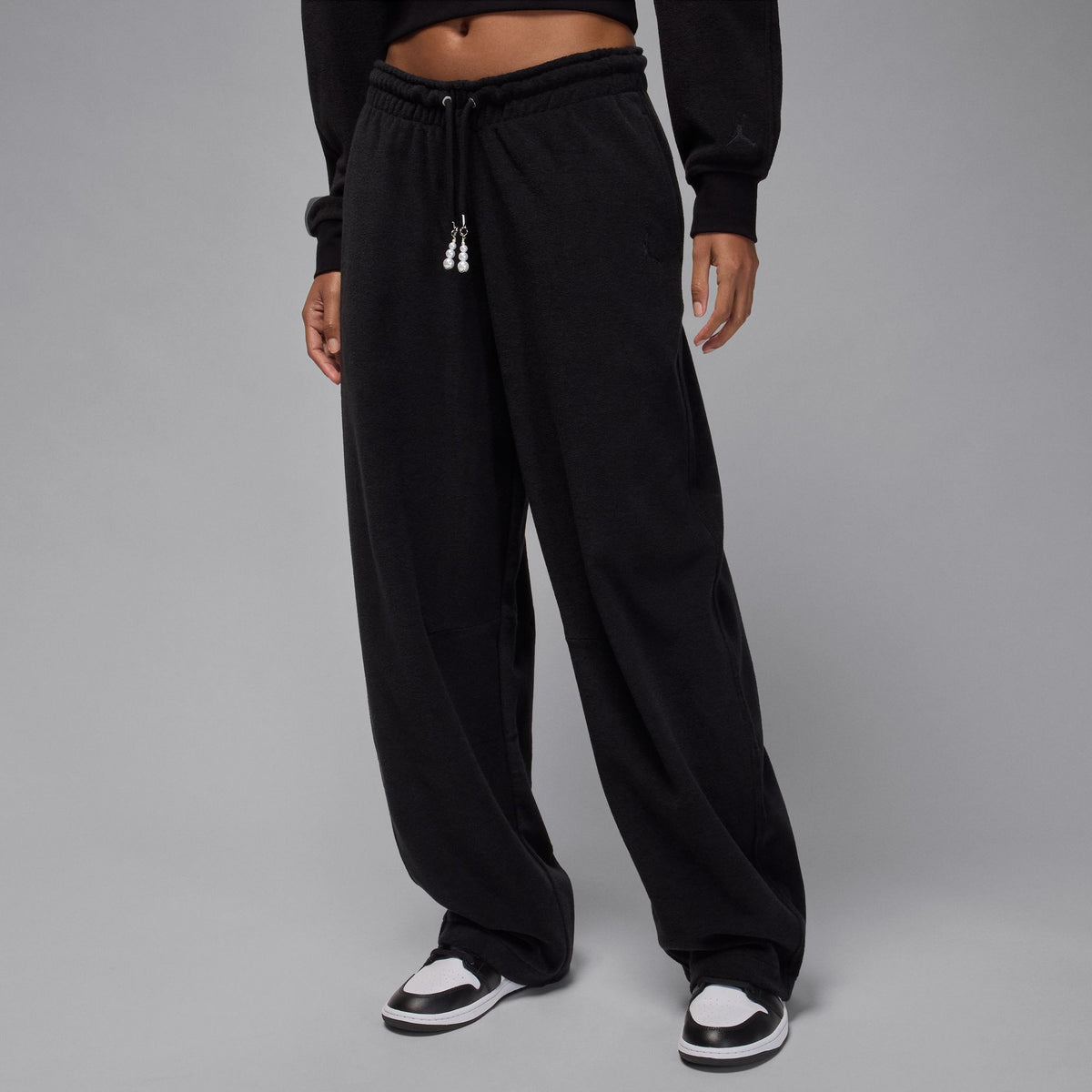 W Jordan Flight Fleece Pants Black