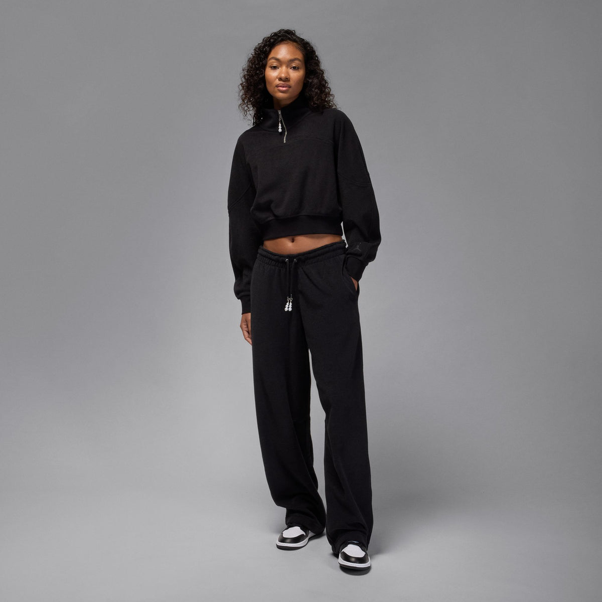 W Jordan Flight Fleece Pants Black
