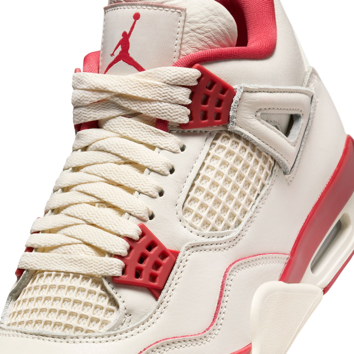 W Air Jordan 4 Retro - Pale Ivory/Sierra Red/Tough Red HV0823-108