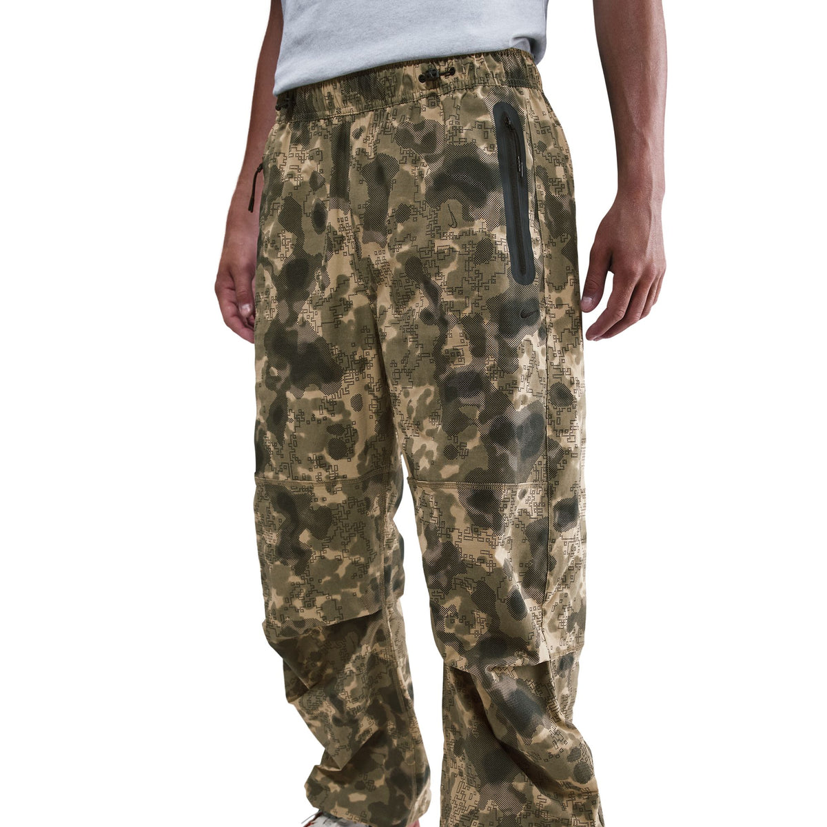 Nike Tech Fleece Dri-Fit Woven Camo Loose-Fit Pants - Neutral Olive/Black HV0972-210