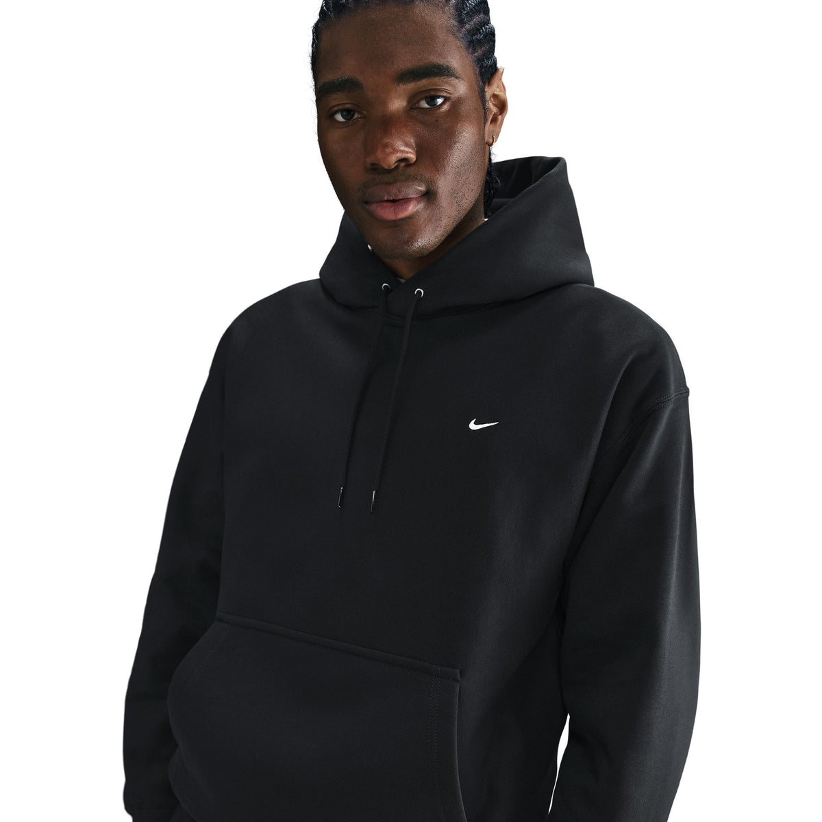 Nike Solo Swoosh Pullover Hoodie Black/White HV1082-010