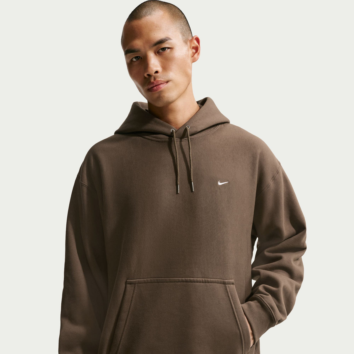 Solo Swoosh Pullover Hoodie Dark Hazel/White HV1082-212