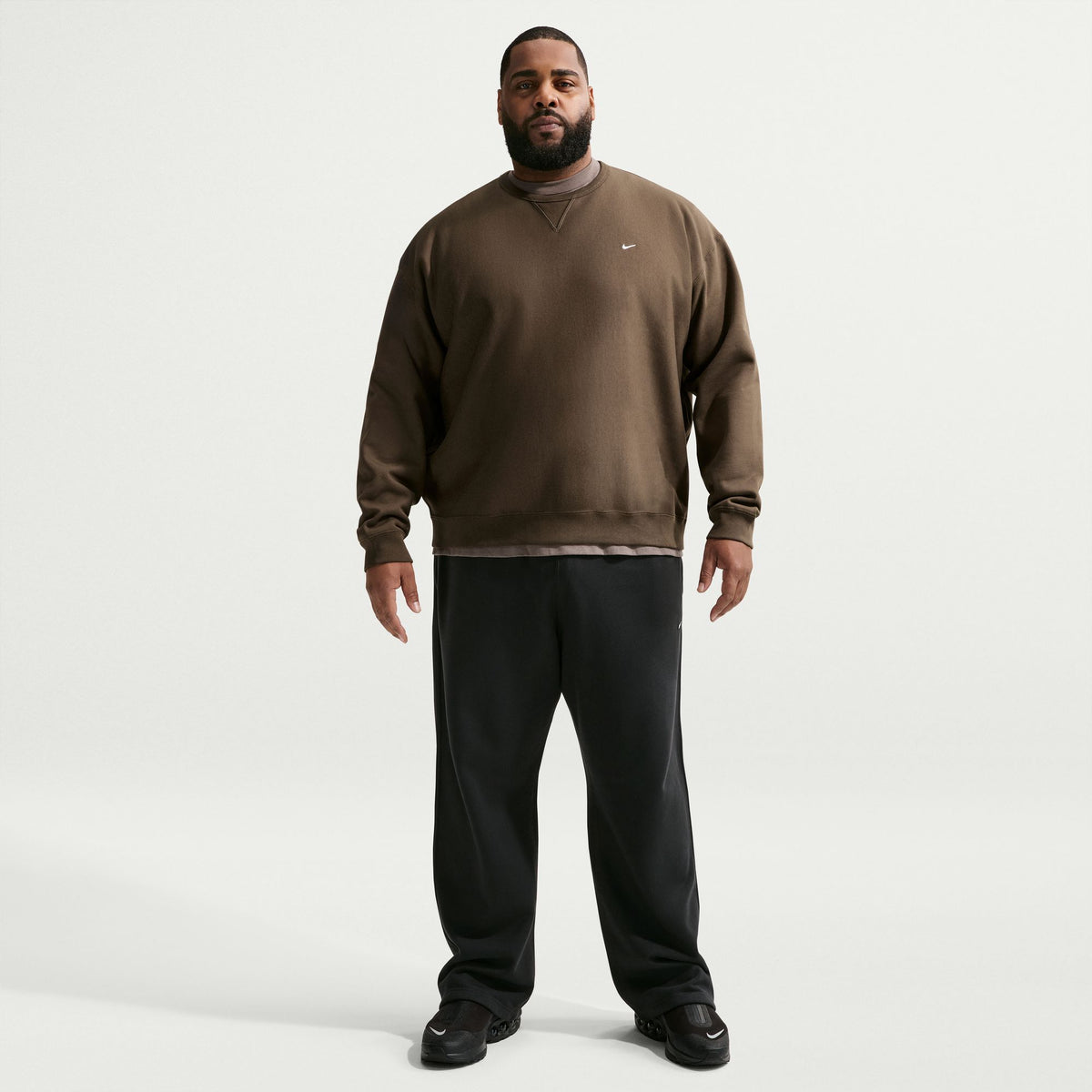 Nike Solo Swoosh Fleece Crew Dark Hazel/White HV1086-212
