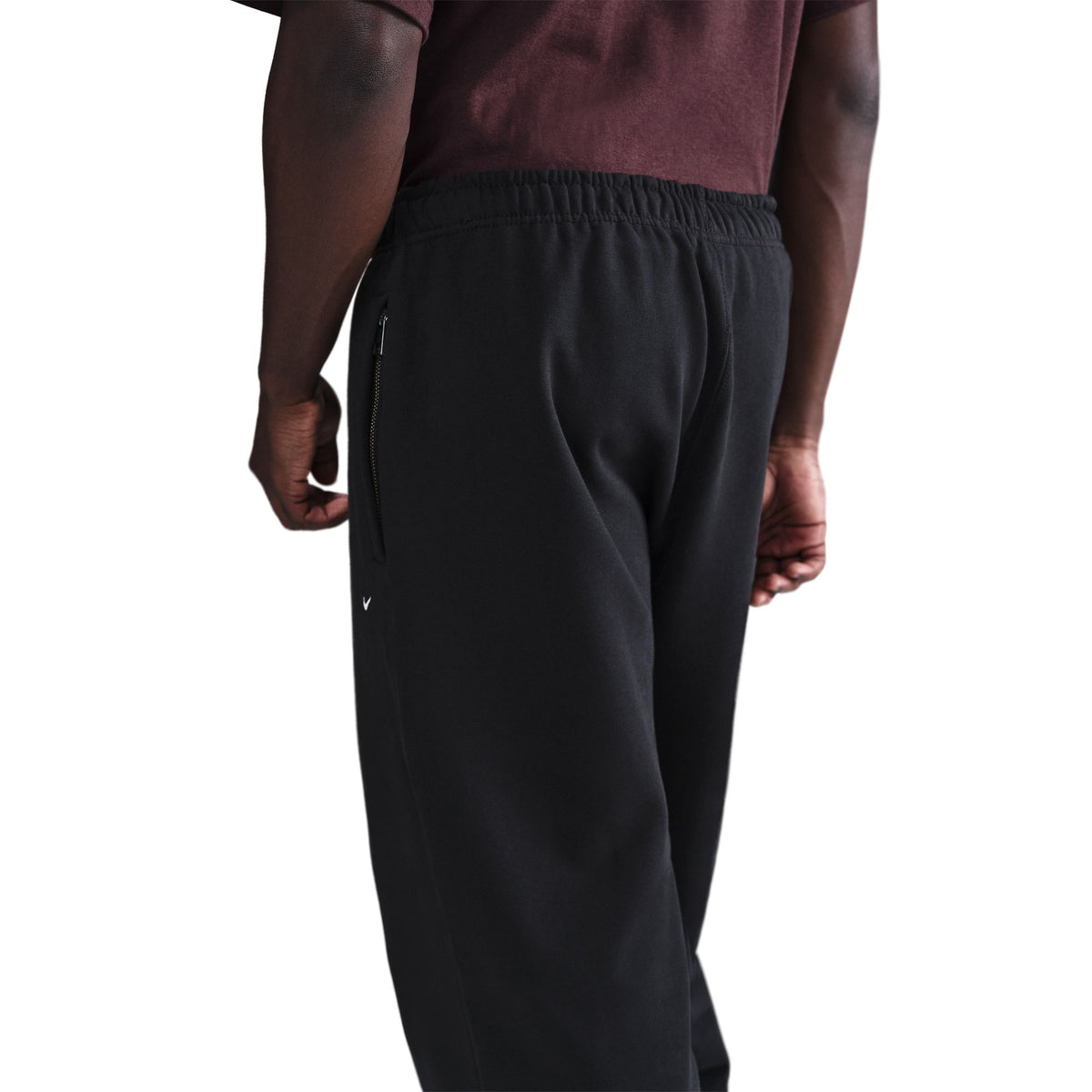 Nike Solo Swoosh Cuffed Fleece Pants - Black/White HV1088-010
