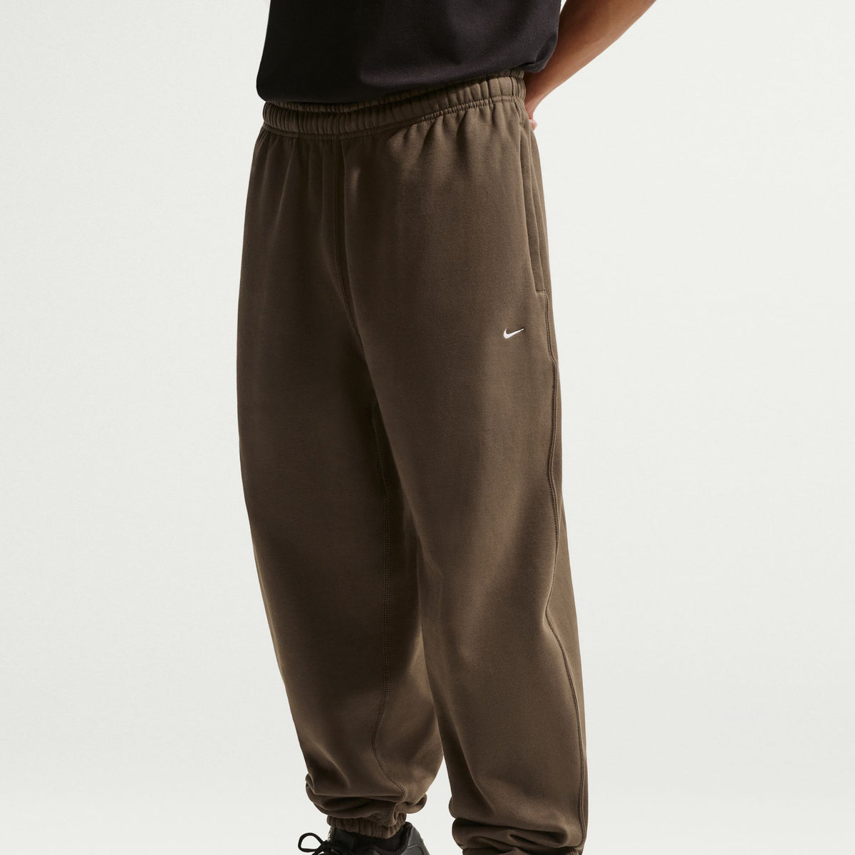 Solo Swoosh Cuffed Fleece Pants Dark Hazel/White HV1088-212