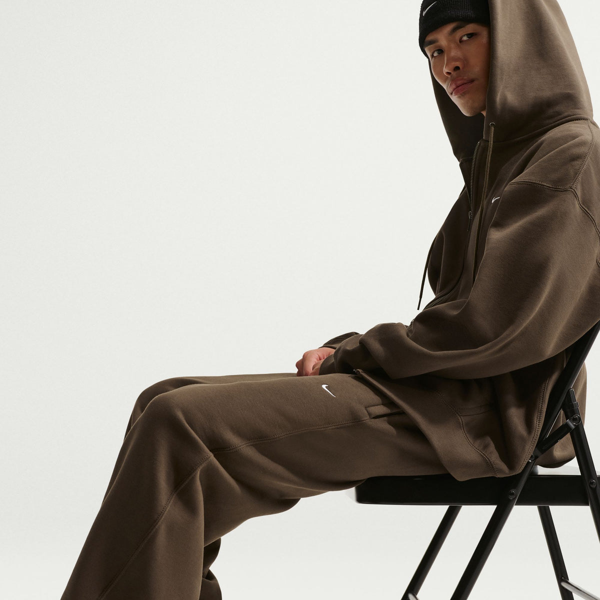 Solo Swoosh Cuffed Fleece Pants Dark Hazel/White HV1088-212