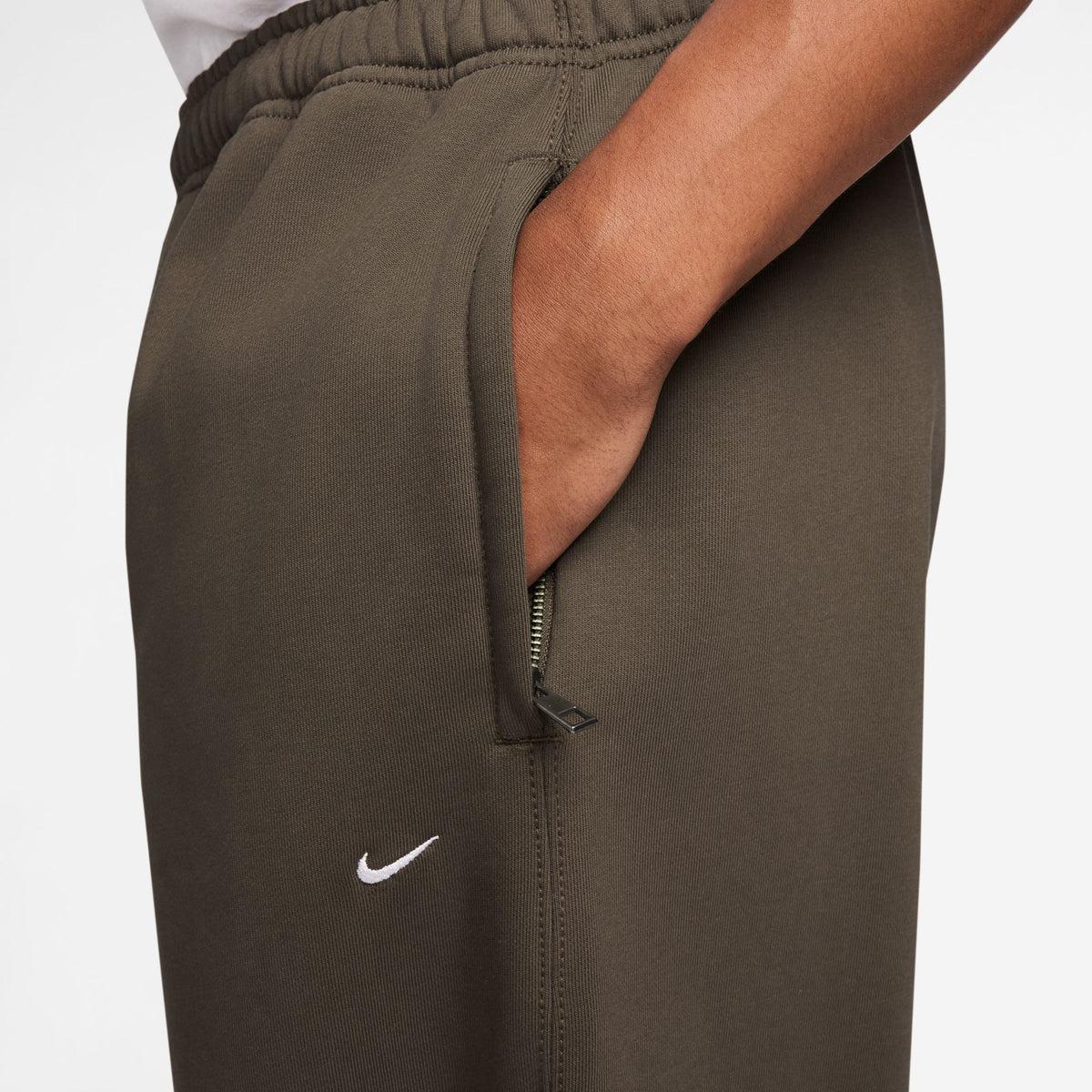 Solo Swoosh Cuffed Fleece Pants Dark Hazel/White HV1088-212