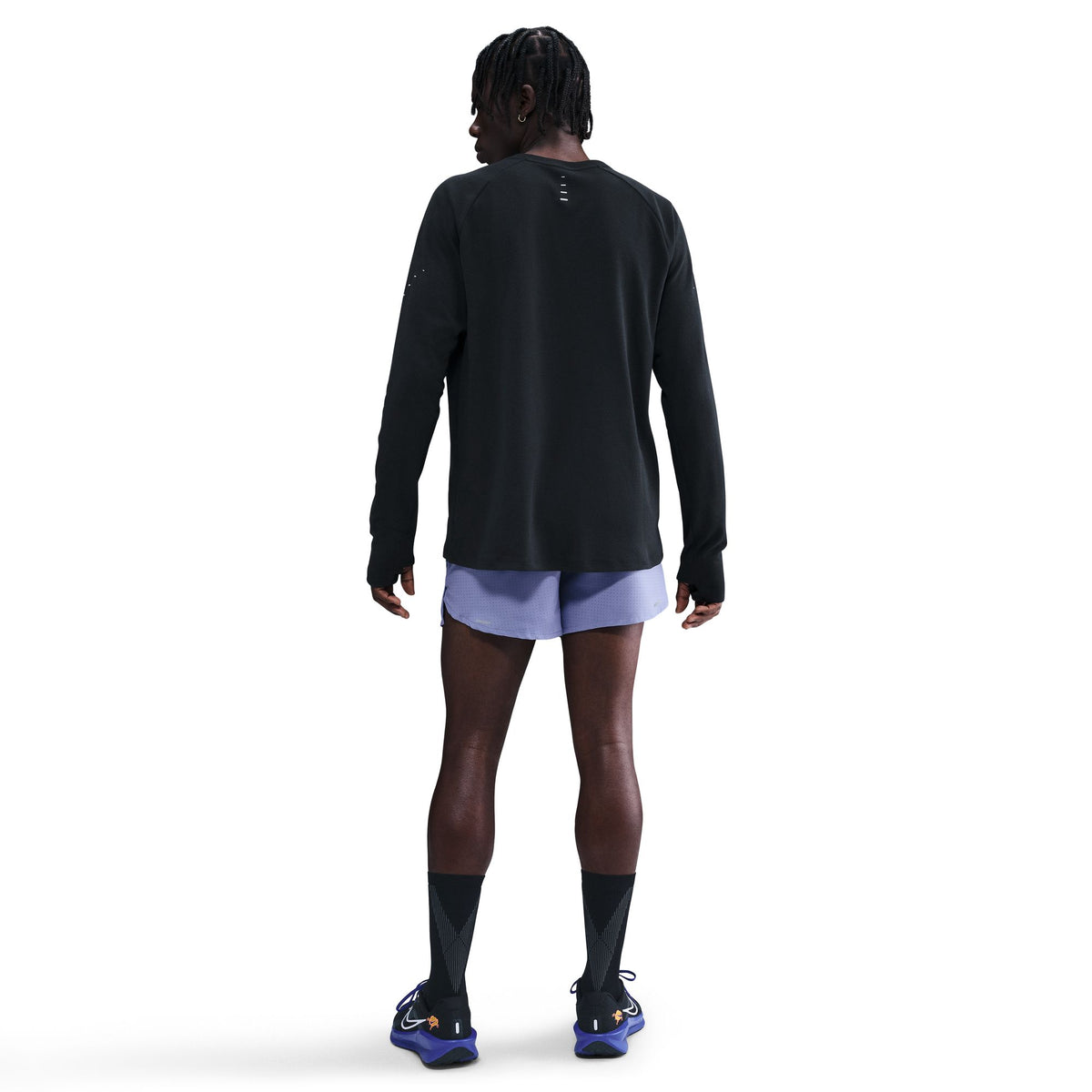 Nike Stride Dri-Fit Running Waffle Crew Black/Reflective Silver HV2705-010