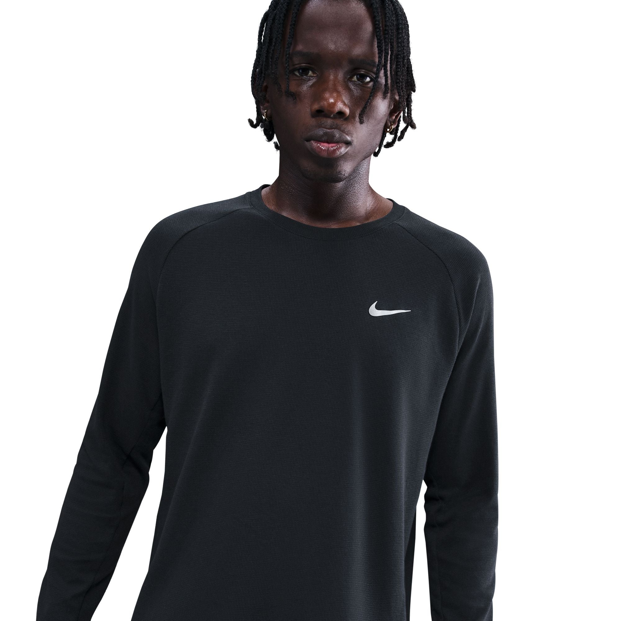 Nike Stride Dri-Fit Running Waffle Crew Black/Reflective Silver