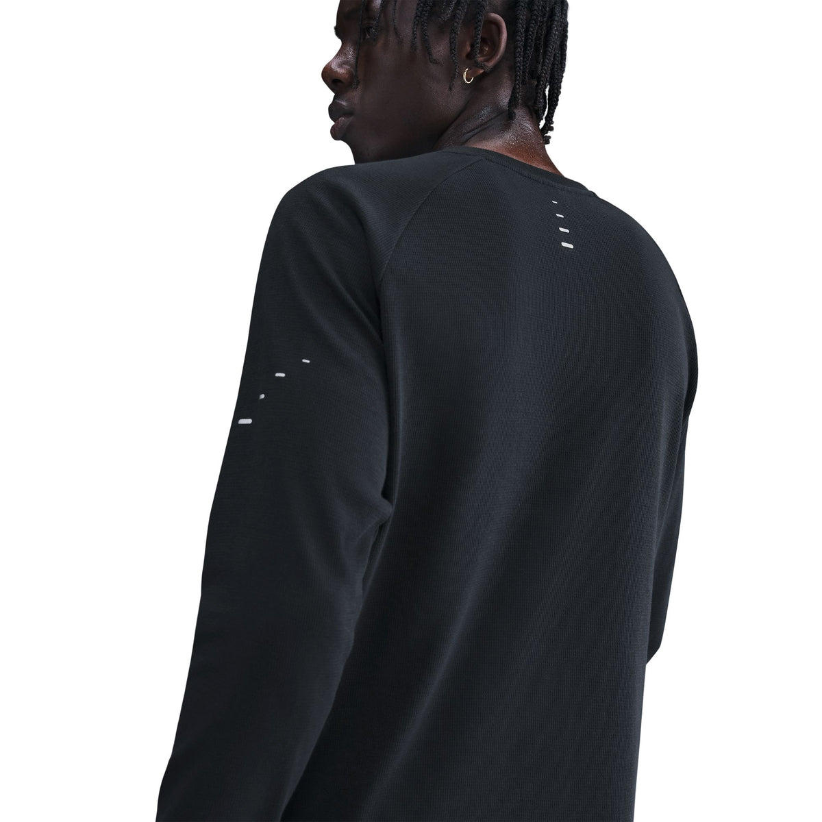 Nike Stride Dri-Fit Running Waffle Crew Black/Reflective Silver HV2705-010