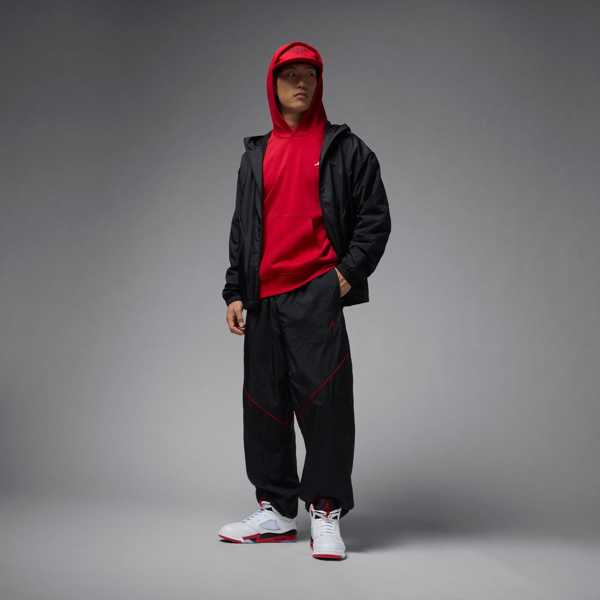 Jordan Brooklyn Draft Pants Black/Gym Red IB1047-010