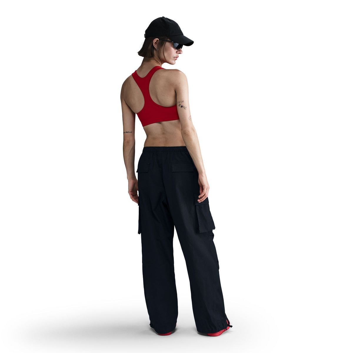 Nike W NSW Mid-Rise Oversized Cargo Pants - Black/White IB1058-010 