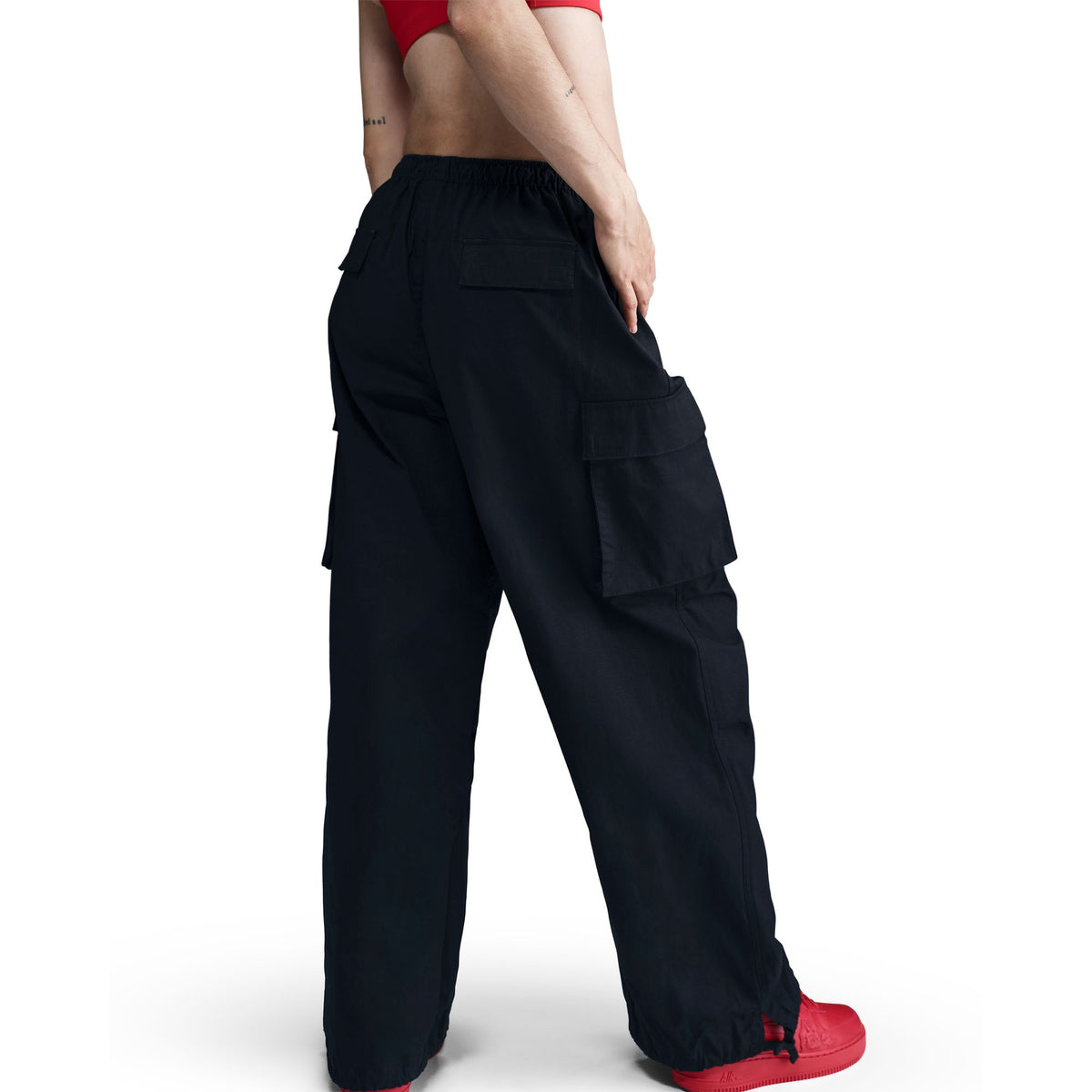 Nike W NSW Mid-Rise Oversized Cargo Pants - Black/White IB1058-010 